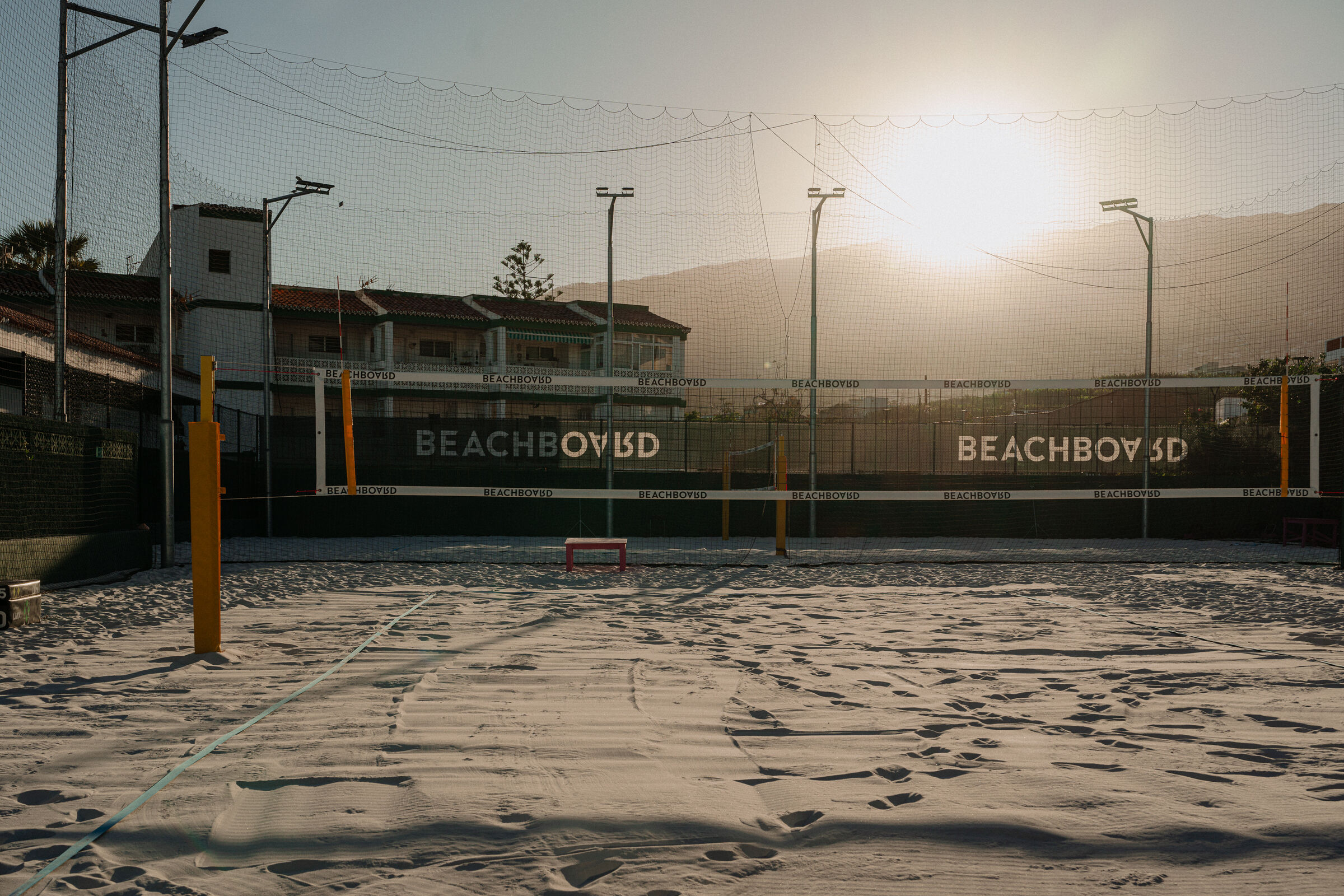 Golden hour on the Beachboard courts