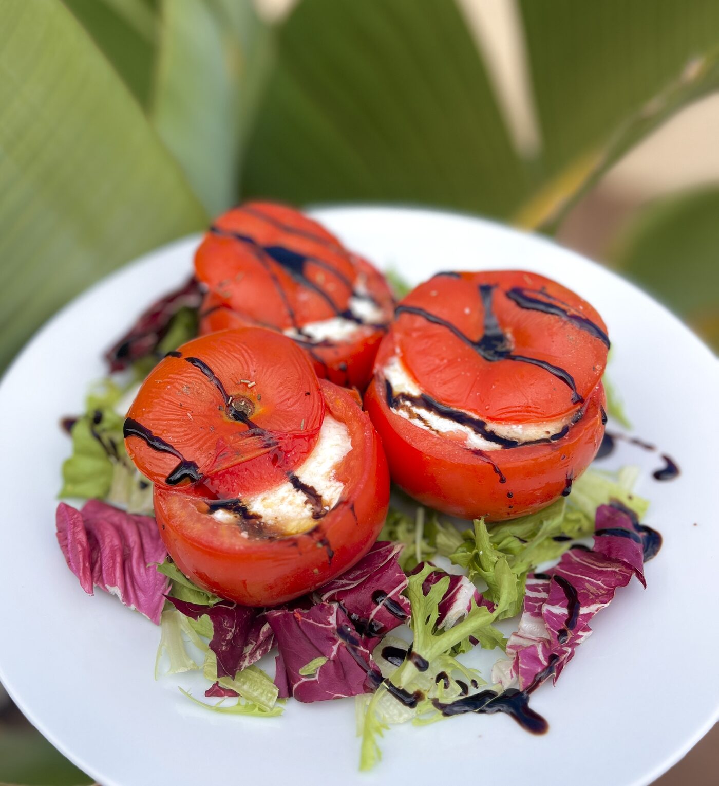 Fresh plate from the outdoor kitchen